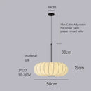 GobekUsa Handmade Silk Pumpkin Pendant Lamps for Dining, Living, and Study Spaces