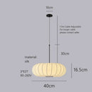 GobekUsa Handmade Silk Pumpkin Pendant Lamps for Dining, Living, and Study Spaces