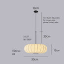 GobekUsa Handmade Silk Pumpkin Pendant Lamps for Dining, Living, and Study Spaces