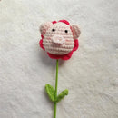 Handmade sunflower bouquet crochet bunny ornaments bedroom decor by Decorbites