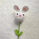 Handmade sunflower bouquet crochet bunny ornaments bedroom decor by Decorbites