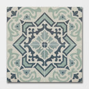 Handmade Teal Honed Cement Tiles 8x8