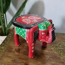 GobekUsa Elephant Stool: Handmade Thai Style Solid Wood Low Stool Ethnic Gift Home Decor