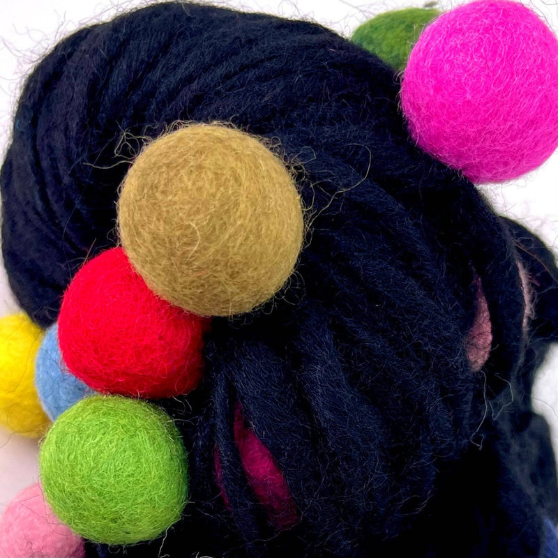 Handmade Thick and Thin Wool Felt Ball Yarn