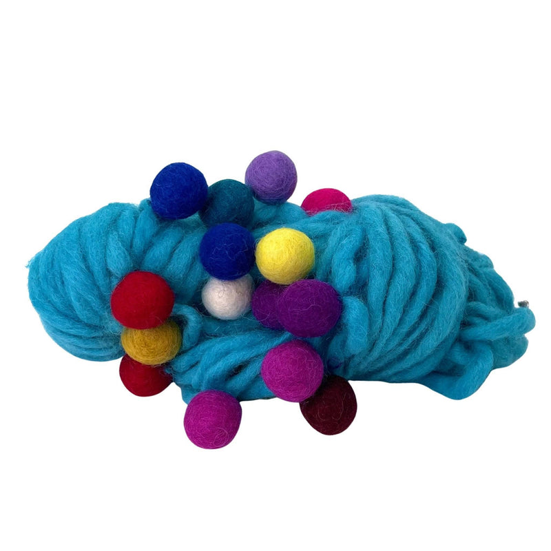 Handmade Thick and Thin Wool Felt Ball Yarn