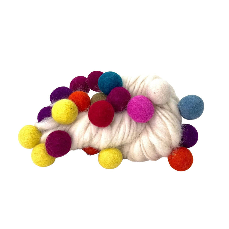 Handmade Thick and Thin Wool Felt Ball Yarn