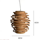 GobekUsa Bamboo Birdnest Pendant Light for Dining Room, Handmade Wicker Lamp for Kitchen Bar & Living Room