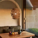 GobekUsa Bamboo Birdnest Pendant Light for Dining Room, Handmade Wicker Lamp for Kitchen Bar & Living Room