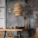 GobekUsa Bamboo Birdnest Pendant Light for Dining Room, Handmade Wicker Lamp for Kitchen Bar & Living Room