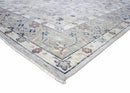 Ivory Silver Distressed Wool Area Rug 8x10 - Hand Knotted Traditional