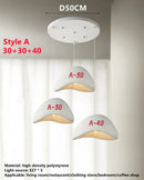 GobekUsa Handmade Wabi Sabi Chandelier Modern LED Pendant Lamp for Nordic Restaurant Island