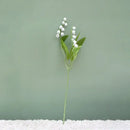 Handmade white bellflower artificial flowers wedding decor bouquet by Decorbites
