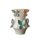 GobekUsa Butterfly Ceramic Vase - Handmade Porcelain Flowerpot Bouquet Arrangement