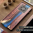 GobekUsa Handmade Wood Resin Tea Tray | Bubble Tea Table Home Kung Fu Set