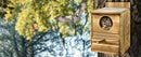 GobekUsa Handmade Wooden Screech Owl House - Outdoor Nesting Box