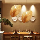 GobekUsa Bamboo Chandelier: Handmade LED Pendant Light for Living & Dining Room.withOpacity