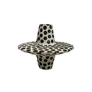 GobekUsa Black White Dots Ceramic Vase Geometric Abstraction Handicraft Floral Accessories