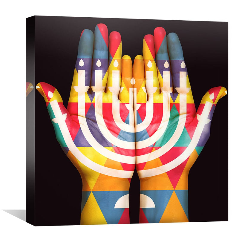 Hands of the Menorah Canvas