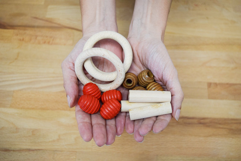 Wood beads for macrame, garlands and crafts