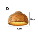 GobekUsa Bamboo Birdcage Ceiling Light: Handwoven Nordic Wood Art Fixture