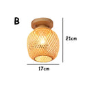 GobekUsa Bamboo Birdcage Ceiling Light: Handwoven Nordic Wood Art Fixture