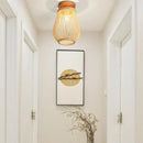 GobekUsa Bamboo Birdcage Ceiling Light: Handwoven Nordic Wood Art Fixture