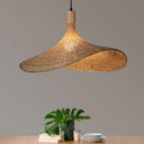 GobekUsa Bamboo Pendant Chandelier: Handcrafted LED Rattan Hanging Light for Indoor Living Room