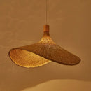 GobekUsa Bamboo Pendant Chandelier: Handcrafted LED Rattan Hanging Light for Indoor Living Room
