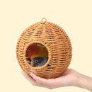 GobekUsa Handwoven Grass Bird Cage Hut for Small Birds