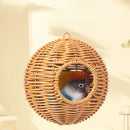 GobekUsa Handwoven Grass Bird Cage Hut for Small Birds