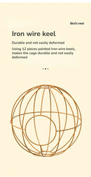 GobekUsa Handwoven Grass Bird Cage Hut for Small Birds