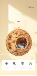 GobekUsa Handwoven Grass Bird Cage Hut for Small Birds