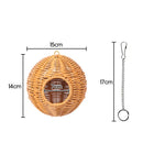 GobekUsa Handwoven Grass Bird Cage Hut for Small Birds
