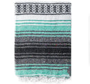 GobekUsa Handwoven Mexican Blanket - Multicolor Geometry Beach Shawl
