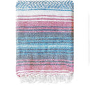 GobekUsa Handwoven Mexican Blanket - Multicolor Geometry Beach Shawl