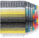 GobekUsa Handwoven Mexican Blanket - Multicolor Geometry Beach Shawl