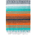 GobekUsa Handwoven Mexican Blanket - Multicolor Geometry Beach Shawl