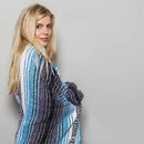 GobekUsa Handwoven Mexican Blanket - Multicolor Geometry Beach Shawl