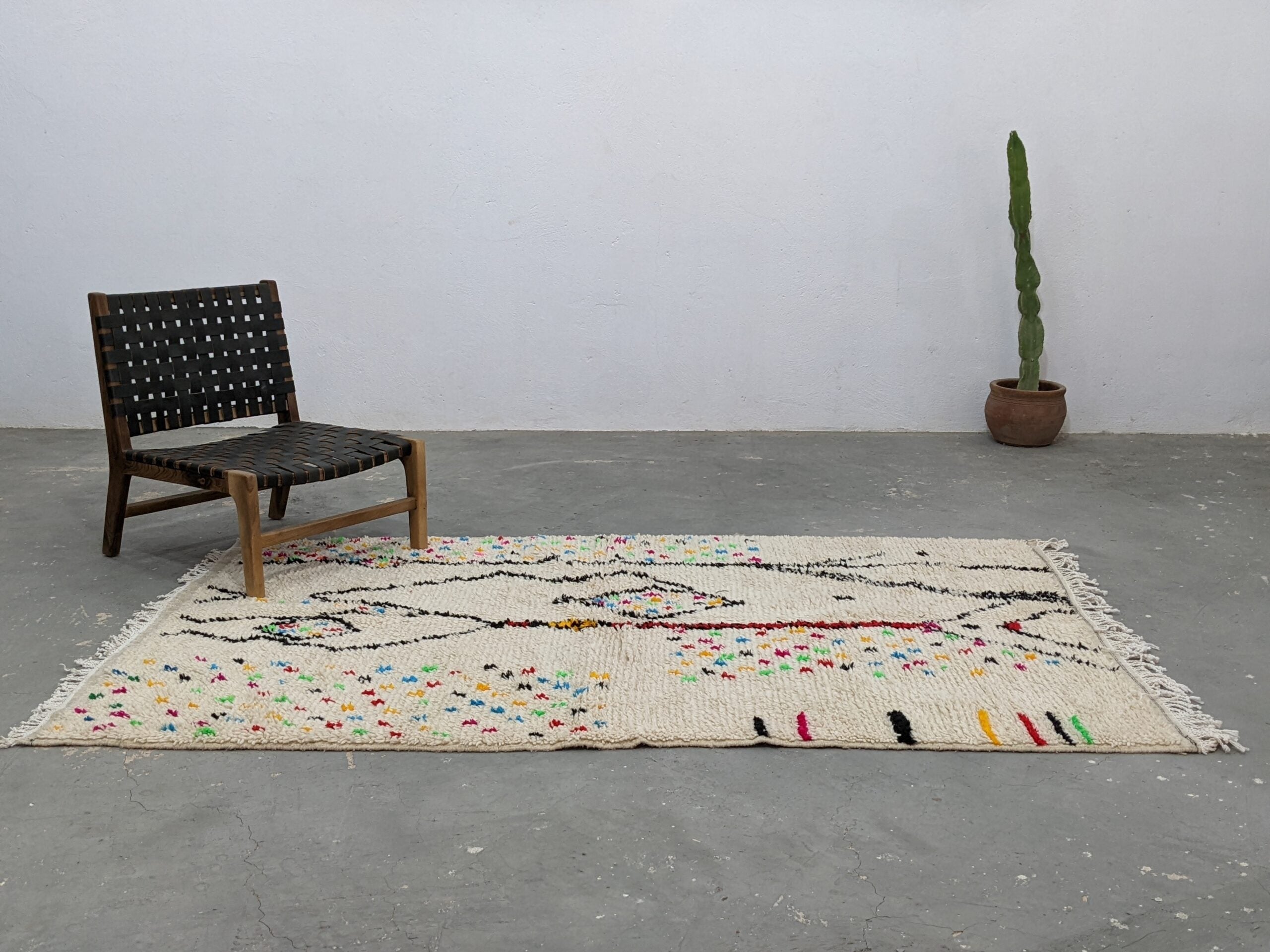 Handwoven Moroccan Azilal Rug 234x147 cm