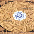 GobekUsa Handwoven Rattan Storage Box with Lid Chinese Knot Ornament for Kitchen Organization