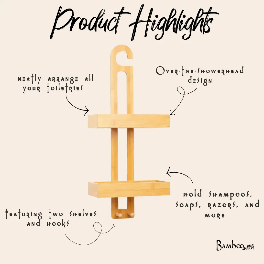 Hanging Bamboo Shower Caddy, photo 4 of 5