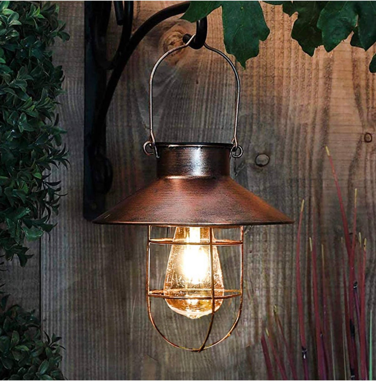 Hanging Solar Lantern with Shepherd Hook 31 Inch, photo 4 of 16