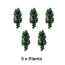 White Bougainvillea Artificial Hanging Plant Set of 5 35in – UV Resistant by Designer Plants USA