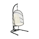 Hanging Wicker Egg Chair with Stand by LJGDeals