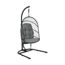 Hanging Wicker Egg Chair with Stand
