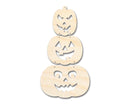 Unfinished Wood Hanging Stacked Pumpkins Door Sign | 3 Piece | DIY Craft Cutout | up to 46" DIY