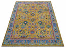 Hanoi Oriental Design Mustard Hand Knotted Wool Area Rug
