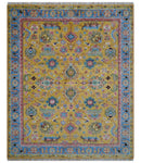 Hanoi Oriental Design Mustard Hand Knotted Wool Area Rug