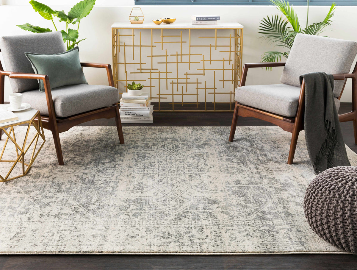 Rachel Area Rug, installed in a room