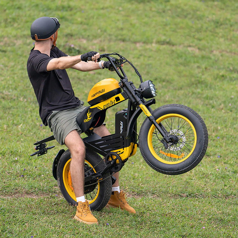 HappyRun G100 (G100 Pro) Long Distance Electric Fat Tire Bike Motorcycle (SAK95715)
